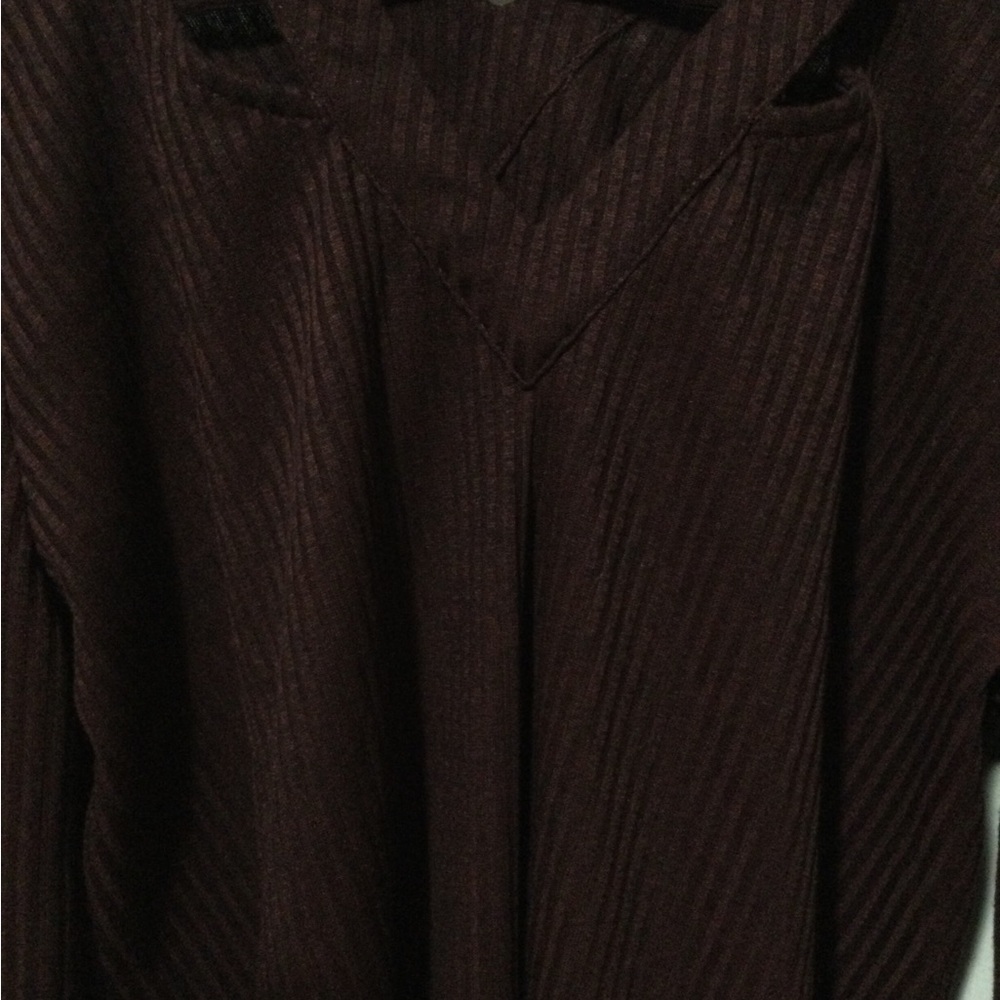 Burgundy Ribbed Dress - Picture 6 of 7